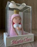Caixa Acrílica Protetora para Amigurumi | Display Transparente para Santinhas em Crochê