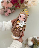 Santa Clara em Crochê | Amigurumi Artesanal de Fé e Proteção
