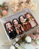 Coleção Quatro Intercessoras em Crochê | Amigurumis Artesanais – Casa da Promessa