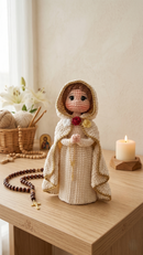 Nossa Senhora Rosa Mística em Crochê | Amigurumi Artesanal de Graça e Proteção