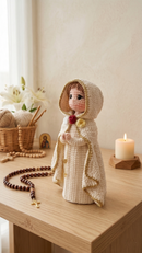 Nossa Senhora Rosa Mística em Crochê | Amigurumi Artesanal de Graça e Proteção
