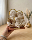 Busto da Sagrada Família em Crochê | Amigurumi Artesanal de Fé