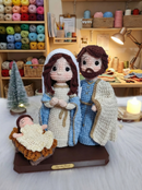 Sagrada Família em Crochê | Amigurumi Artesanal de Fé, Amor e Proteção